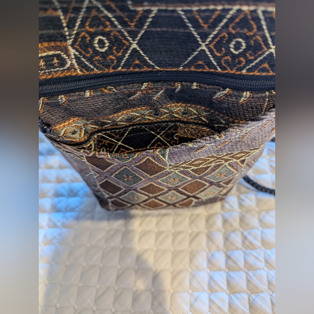 Maruca WILD WEST Boulder Colorado Handmade Tapestry Crossbody Bag - Picture 5 of 12